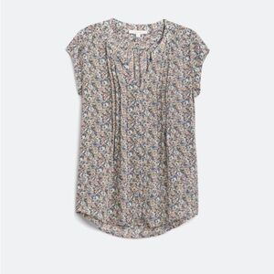 Floral Split Neck Blouse